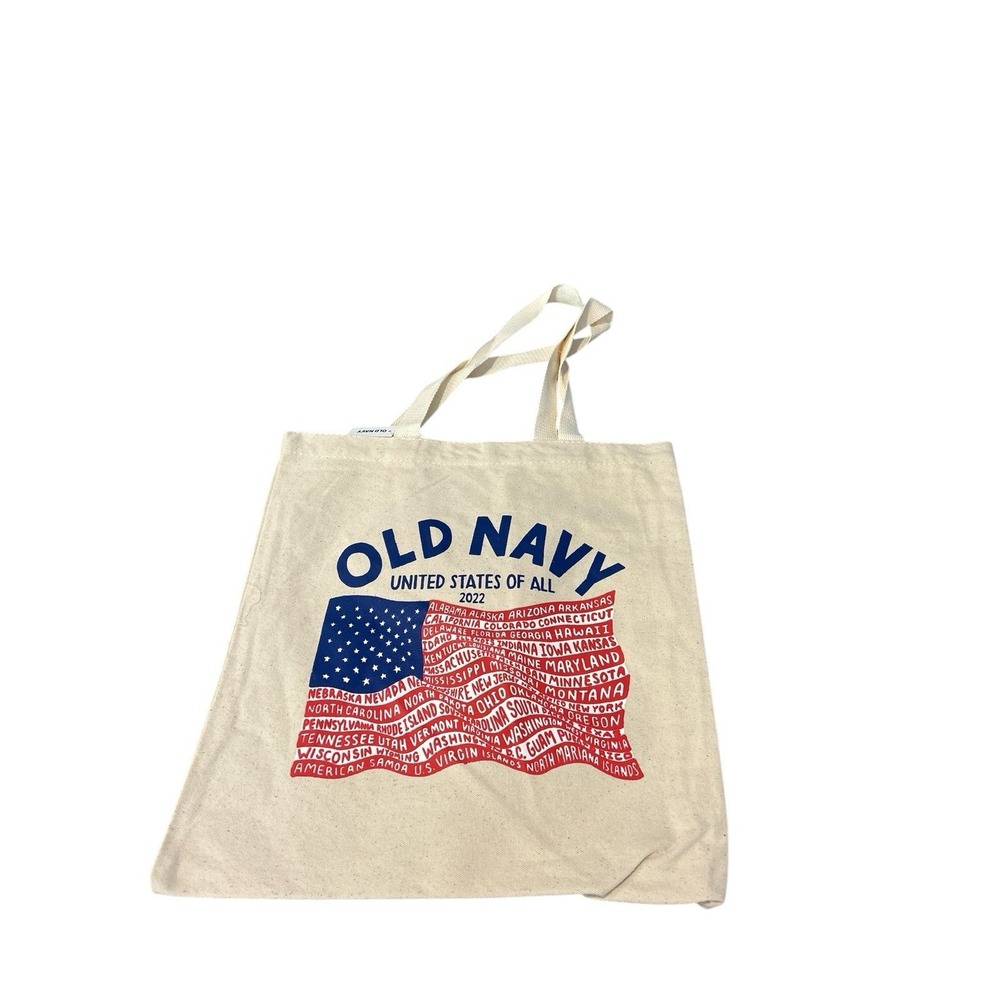 Old Navy Tote Bag Canvas United States of All 2022 New in Package